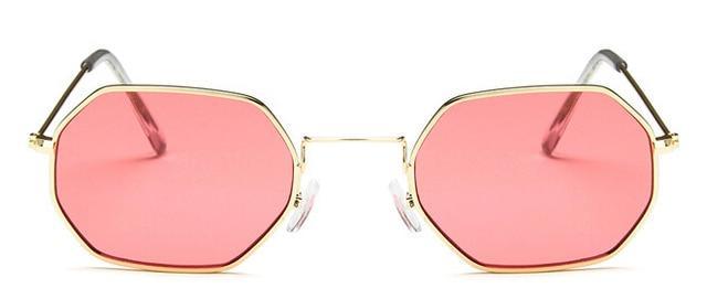 Small Frame Sunglasses For Women Small Square Polarized Sunglasses for Men and Women Polygon Mirrored Retro Shape Metal Design Sun Glasses for Men New Fashionable Ocean Lens -Sunglasses- Melted Glam LLC