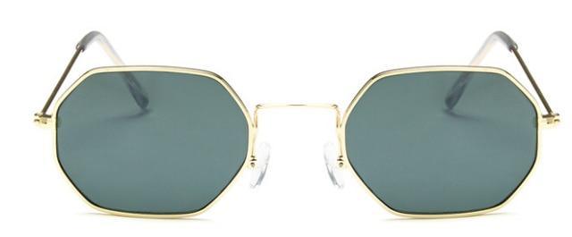 Small Frame Sunglasses For Women Small Square Polarized Sunglasses for Men and Women Polygon Mirrored Retro Shape Metal Design Sun Glasses for Men New Fashionable Ocean Lens -Sunglasses- Melted Glam LLC