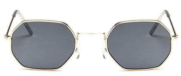 Small Frame Sunglasses For Women Small Square Polarized Sunglasses for Men and Women Polygon Mirrored Retro Shape Metal Design Sun Glasses for Men New Fashionable Ocean Lens -Sunglasses- Melted Glam LLC