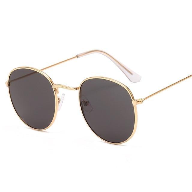Small Round Polarized Sunglasses for Women Men Classic Vintage Retro Shades UV400 Luxury Oval Shape Sunglasses For Women New Branded Style Eyewear For Women/Men New Small Round Shape Glasses -Sunglasses- Melted Glam LLC