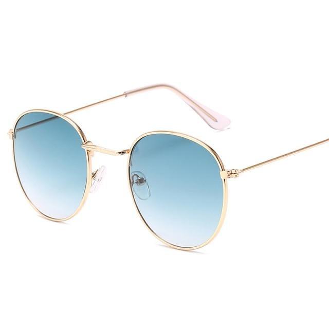 Small Round Polarized Sunglasses for Women Men Classic Vintage Retro Shades UV400 Luxury Oval Shape Sunglasses For Women New Branded Style Eyewear For Women/Men New Small Round Shape Glasses -Sunglasses- Melted Glam LLC