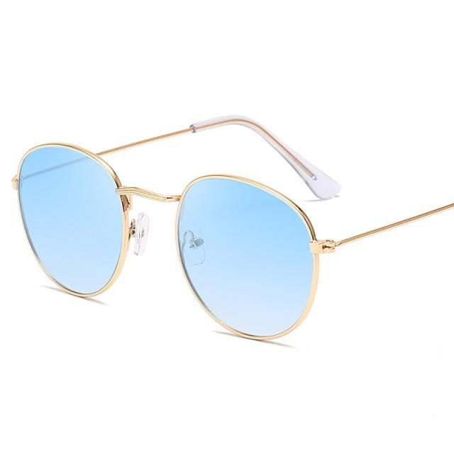 Small Round Polarized Sunglasses for Women Men Classic Vintage Retro Shades UV400 Luxury Oval Shape Sunglasses For Women New Branded Style Eyewear For Women/Men New Small Round Shape Glasses -Sunglasses- Melted Glam LLC