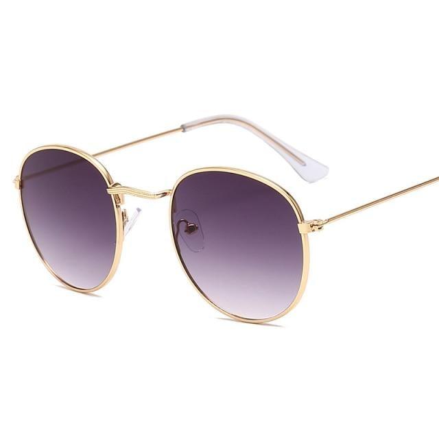 Small Round Polarized Sunglasses for Women Men Classic Vintage Retro Shades UV400 Luxury Oval Shape Sunglasses For Women New Branded Style Eyewear For Women/Men New Small Round Shape Glasses -Sunglasses- Melted Glam LLC