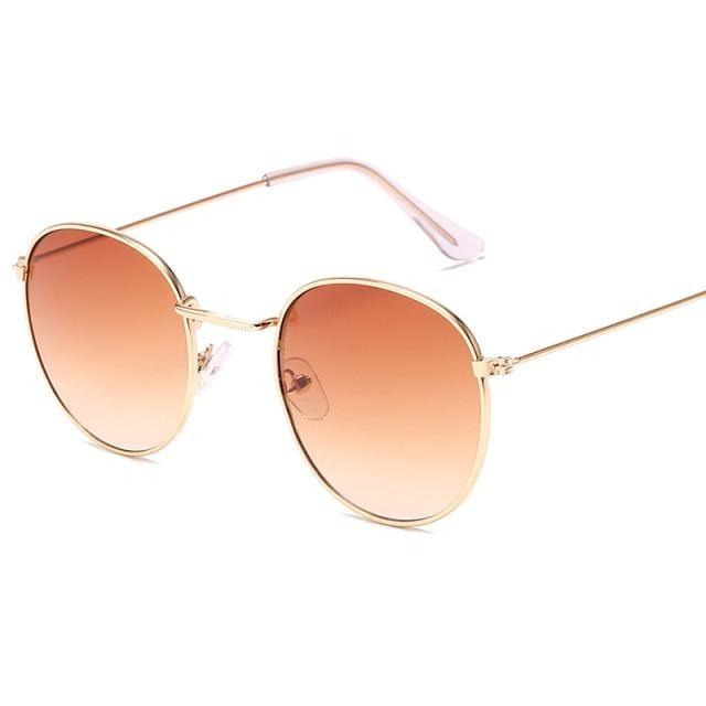 Small Round Polarized Sunglasses for Women Men Classic Vintage Retro Shades UV400 Luxury Oval Shape Sunglasses For Women New Branded Style Eyewear For Women/Men New Small Round Shape Glasses -Sunglasses- Melted Glam LLC