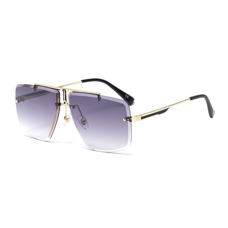 Square Sunglasses for Men Classic Oversized Sun Glasses Men And Women New Fashionable Street Snap Style New Frameless Sunglasses New Popular Square Shape Sunglasses For Men & Women -sunglasses- Melted Glam LLC