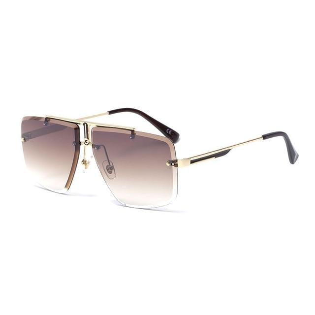 Square Sunglasses for Men Classic Oversized Sun Glasses Men And Women New Fashionable Street Snap Style New Frameless Sunglasses New Popular Square Shape Sunglasses For Men & Women -sunglasses- Melted Glam LLC