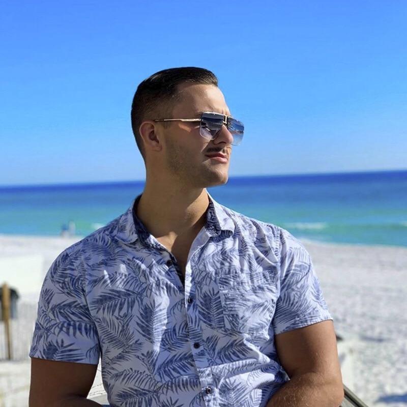 Square Sunglasses for Men Classic Oversized Sun Glasses Men And Women New Fashionable Street Snap Style New Frameless Sunglasses New Popular Square Shape Sunglasses For Men & Women -sunglasses- Melted Glam LLC