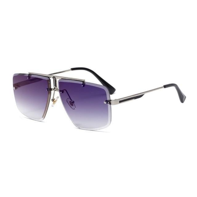Square Sunglasses for Men Classic Oversized Sun Glasses Men And Women New Fashionable Street Snap Style New Frameless Sunglasses New Popular Square Shape Sunglasses For Men & Women -sunglasses- Melted Glam LLC