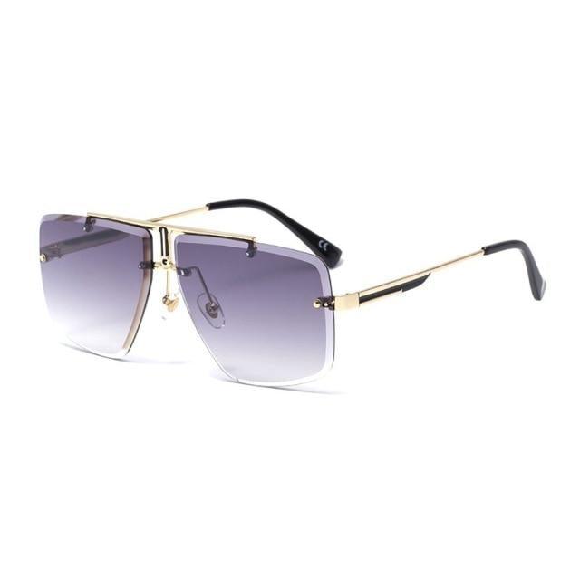 Square Sunglasses for Men Classic Oversized Sun Glasses Men And Women New Fashionable Street Snap Style New Frameless Sunglasses New Popular Square Shape Sunglasses For Men & Women -sunglasses- Melted Glam LLC