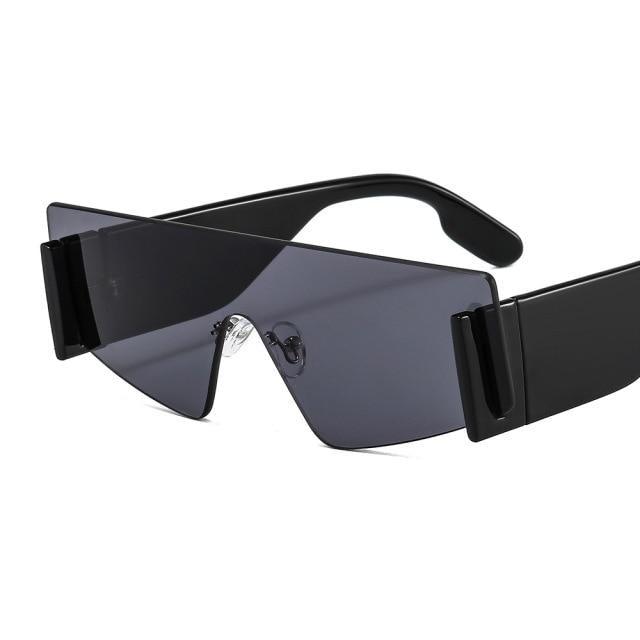 Stylish Big Rimless Classic Sunglasses In Square Shape For Women & Men New Oversize & Retro Style Sunglasses Rectangle Shape Eyewear Shades Oversized Fashion Sunglasses For Women -Sunglasses- Melted Glam LLC