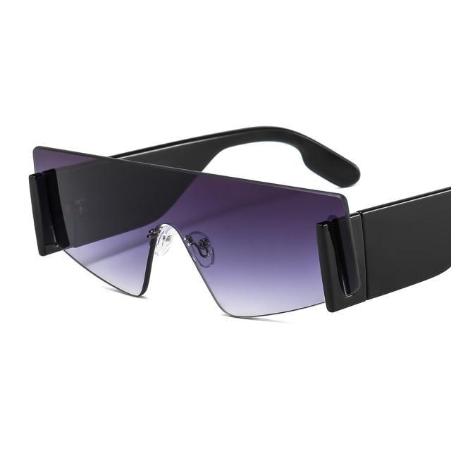 Stylish Big Rimless Classic Sunglasses In Square Shape For Women & Men New Oversize & Retro Style Sunglasses Rectangle Shape Eyewear Shades Oversized Fashion Sunglasses For Women -Sunglasses- Melted Glam LLC