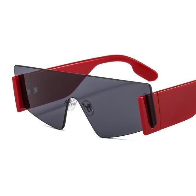 Stylish Big Rimless Classic Sunglasses In Square Shape For Women & Men New Oversize & Retro Style Sunglasses Rectangle Shape Eyewear Shades Oversized Fashion Sunglasses For Women -Sunglasses- Melted Glam LLC