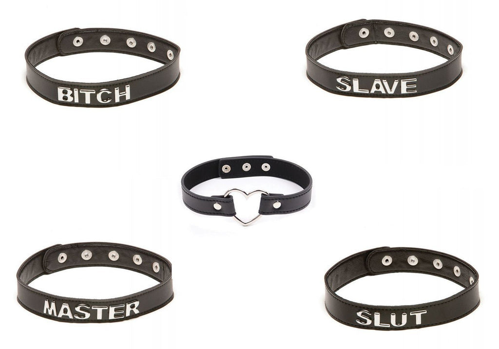 Talk Dirty To Me Faux Leather Collar -Costume Accessories- Melted Glam LLC