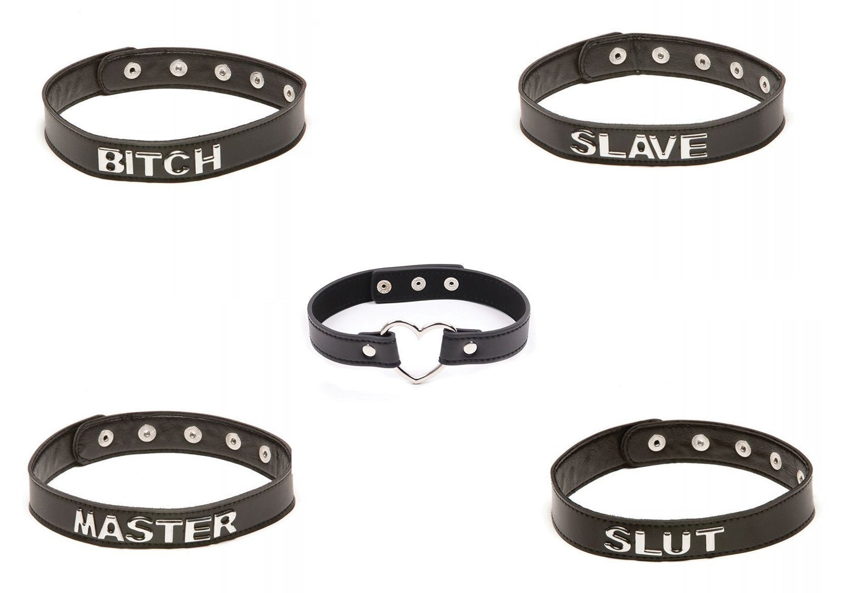 Talk Dirty To Me Faux Leather Collar -Costume Accessories- Melted Glam LLC