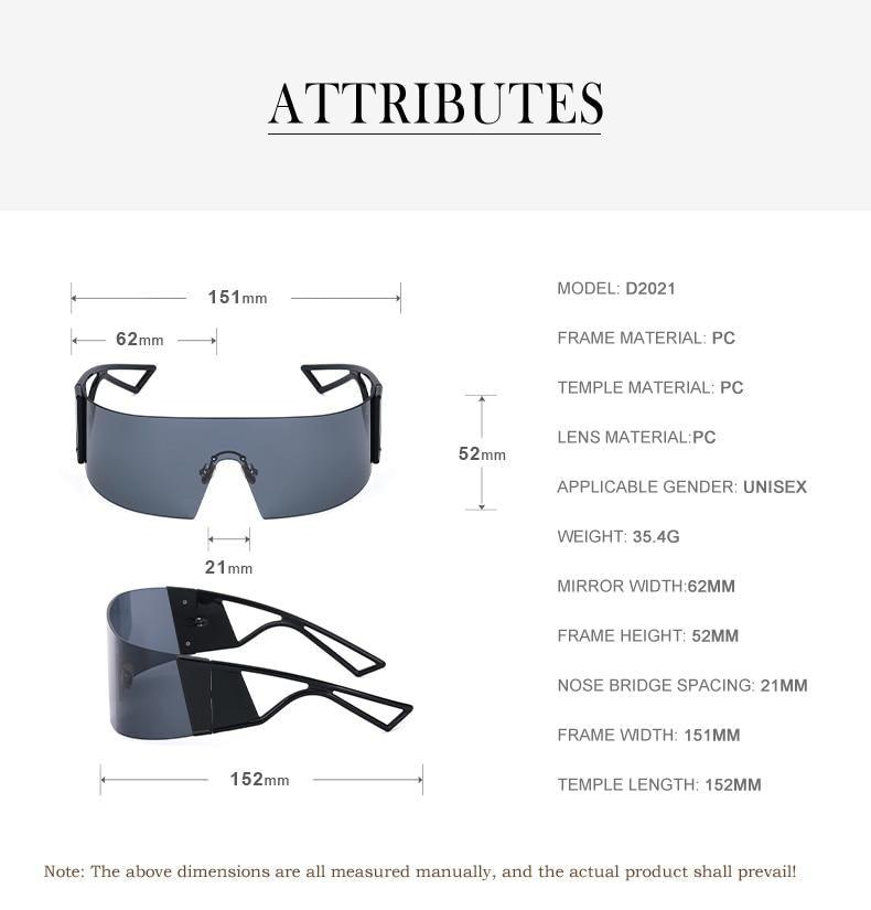The New Sports Polarized Sunglasses UV400 Outdoor Cycling Glasses Sunglasses For Women & Men New Blue Frame Rimless Rectangle Shape Sun Glasses For Unisex Design New Mirrored Wind Proof Sport Eyeglasses For Sunglasses -sunglasses- Melted Glam LLC