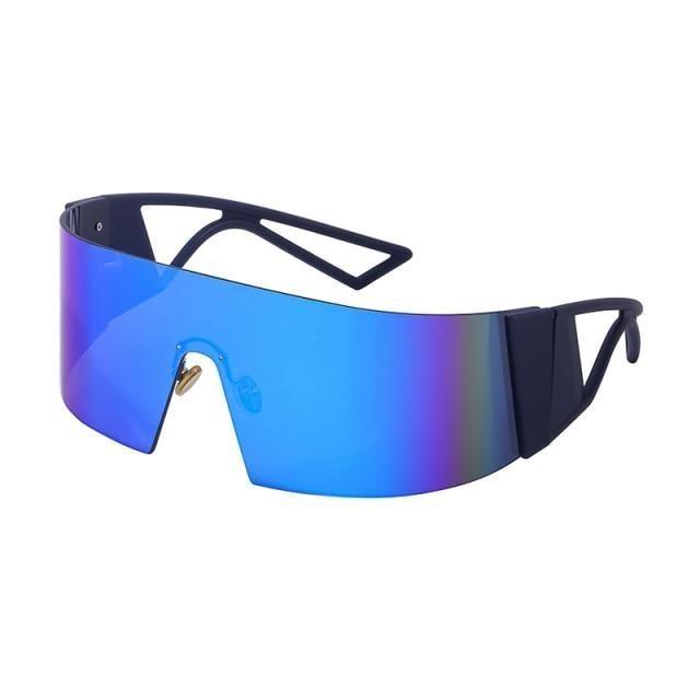 The New Sports Polarized Sunglasses UV400 Outdoor Cycling Glasses Sunglasses For Women & Men New Blue Frame Rimless Rectangle Shape Sun Glasses For Unisex Design New Mirrored Wind Proof Sport Eyeglasses For Sunglasses -sunglasses- Melted Glam LLC