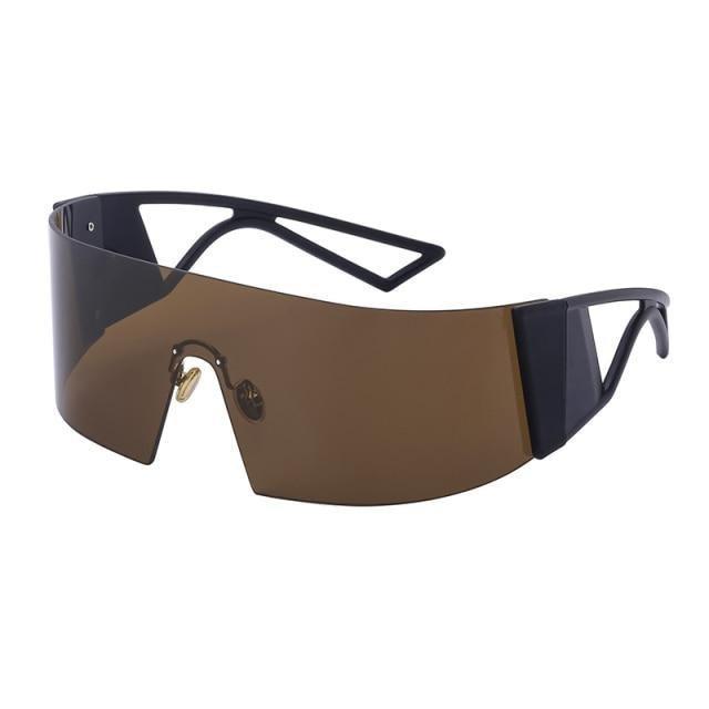 The New Sports Polarized Sunglasses UV400 Outdoor Cycling Glasses Sunglasses For Women & Men New Blue Frame Rimless Rectangle Shape Sun Glasses For Unisex Design New Mirrored Wind Proof Sport Eyeglasses For Sunglasses -sunglasses- Melted Glam LLC
