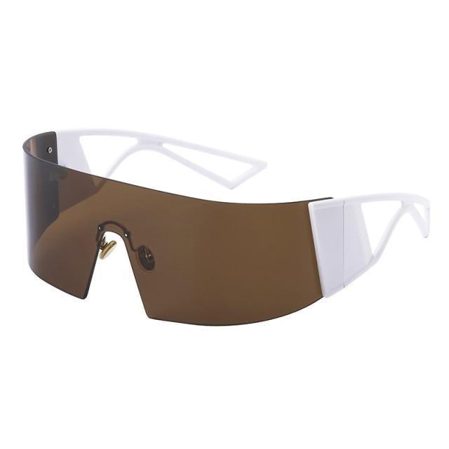 The New Sports Polarized Sunglasses UV400 Outdoor Cycling Glasses Sunglasses For Women & Men New Blue Frame Rimless Rectangle Shape Sun Glasses For Unisex Design New Mirrored Wind Proof Sport Eyeglasses For Sunglasses -sunglasses- Melted Glam LLC