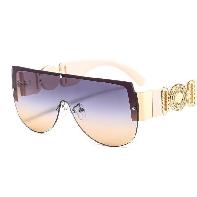 Trendy Sunglasses For Women Stylish Fashionable Shield Sunglasses For Women & Men New Luxury Gradients & Classic Lens For Women & Men New Square Shape Women's Round Sunglasses - sunglasses- Melted Glam LLC