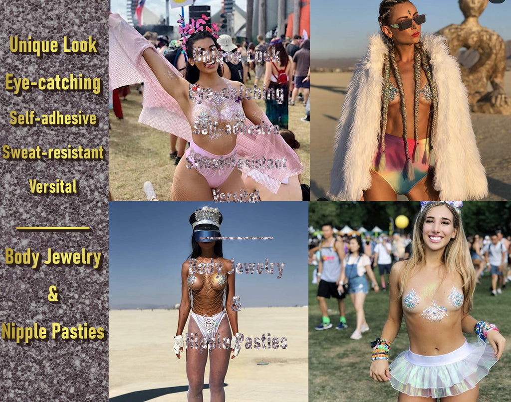 Iridescent Body Crystals -Pasties- Melted Glam LLC