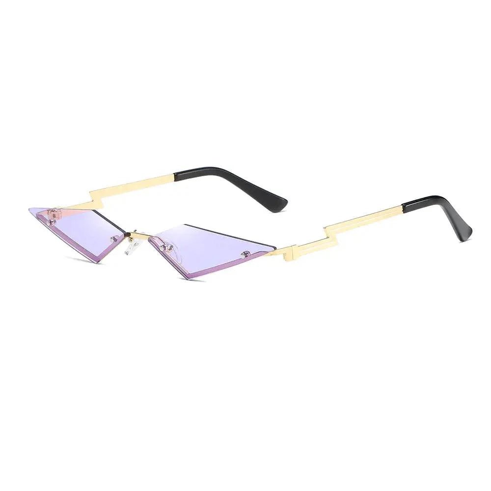 Unisex Elegant Diamond Shape Rimless Sunglasses Vintage Sun Glasses Cute Designs Excellent Gift For Summer -STIL32SU32N- Melted Glam LLC