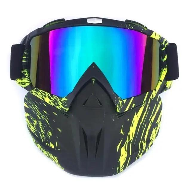 Unisex Snowboard Glasses Snowmobile Skiing Goggles For Men Women Windproof Sunglasses With Detachable Mask -Sunglasses- Melted Glam LLC