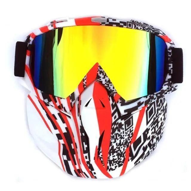 Unisex Snowboard Glasses Snowmobile Skiing Goggles For Men Women Windproof Sunglasses With Detachable Mask -Sunglasses- Melted Glam LLC