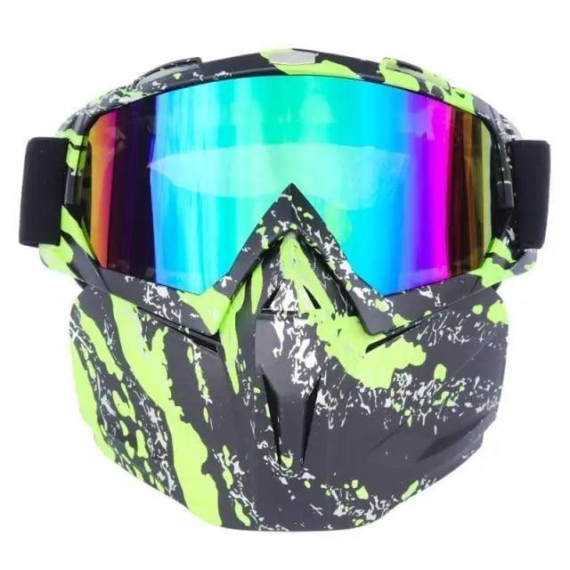 Unisex Snowboard Glasses Snowmobile Skiing Goggles For Men Women Windproof Sunglasses With Detachable Mask -Sunglasses- Melted Glam LLC