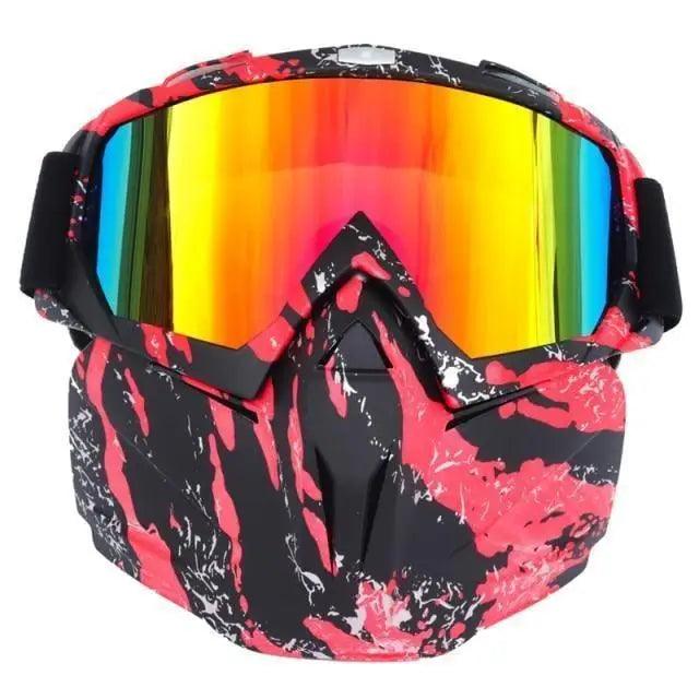 Unisex Snowboard Glasses Snowmobile Skiing Goggles For Men Women Windproof Sunglasses With Detachable Mask -Sunglasses- Melted Glam LLC