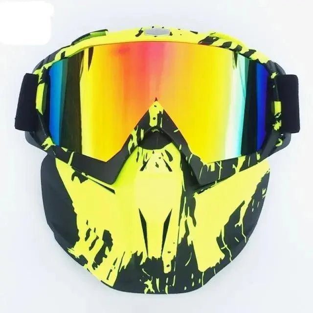 Unisex Snowboard Glasses Snowmobile Skiing Goggles For Men Women Windproof Sunglasses With Detachable Mask -Sunglasses- Melted Glam LLC