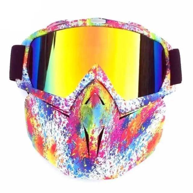 Unisex Snowboard Glasses Snowmobile Skiing Goggles For Men Women Windproof Sunglasses With Detachable Mask -Sunglasses- Melted Glam LLC