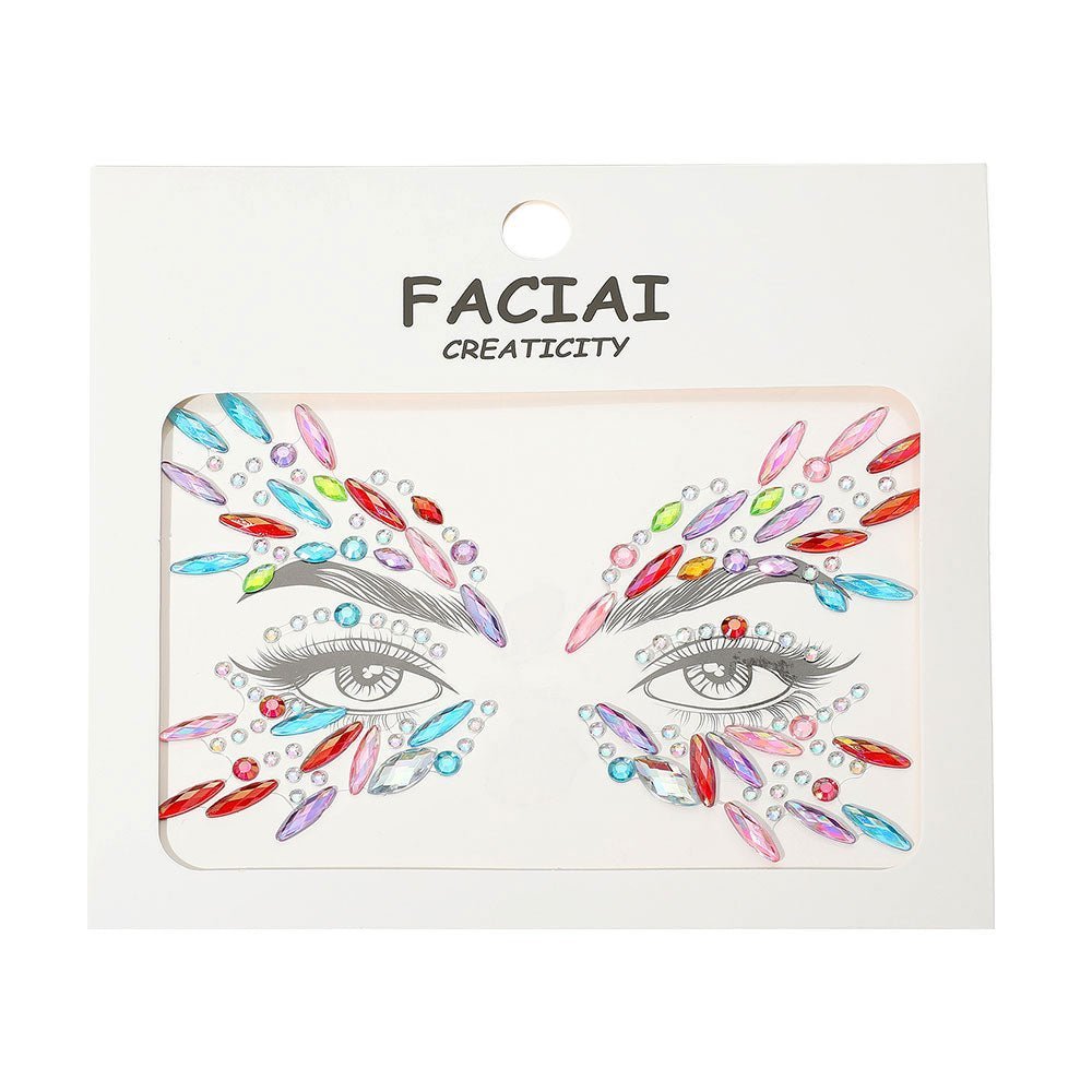 Vibrant Festival Eye Gem Face Stickers -Face Gems- Melted Glam LLC