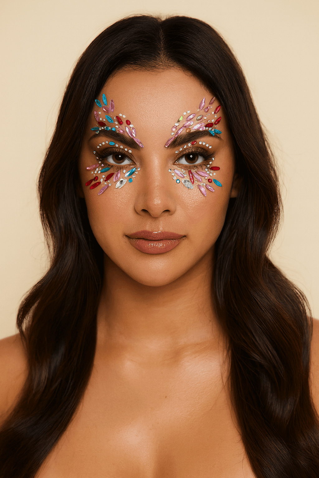 Vibrant Festival Eye Gem Face Stickers -Face Gems- Melted Glam LLC