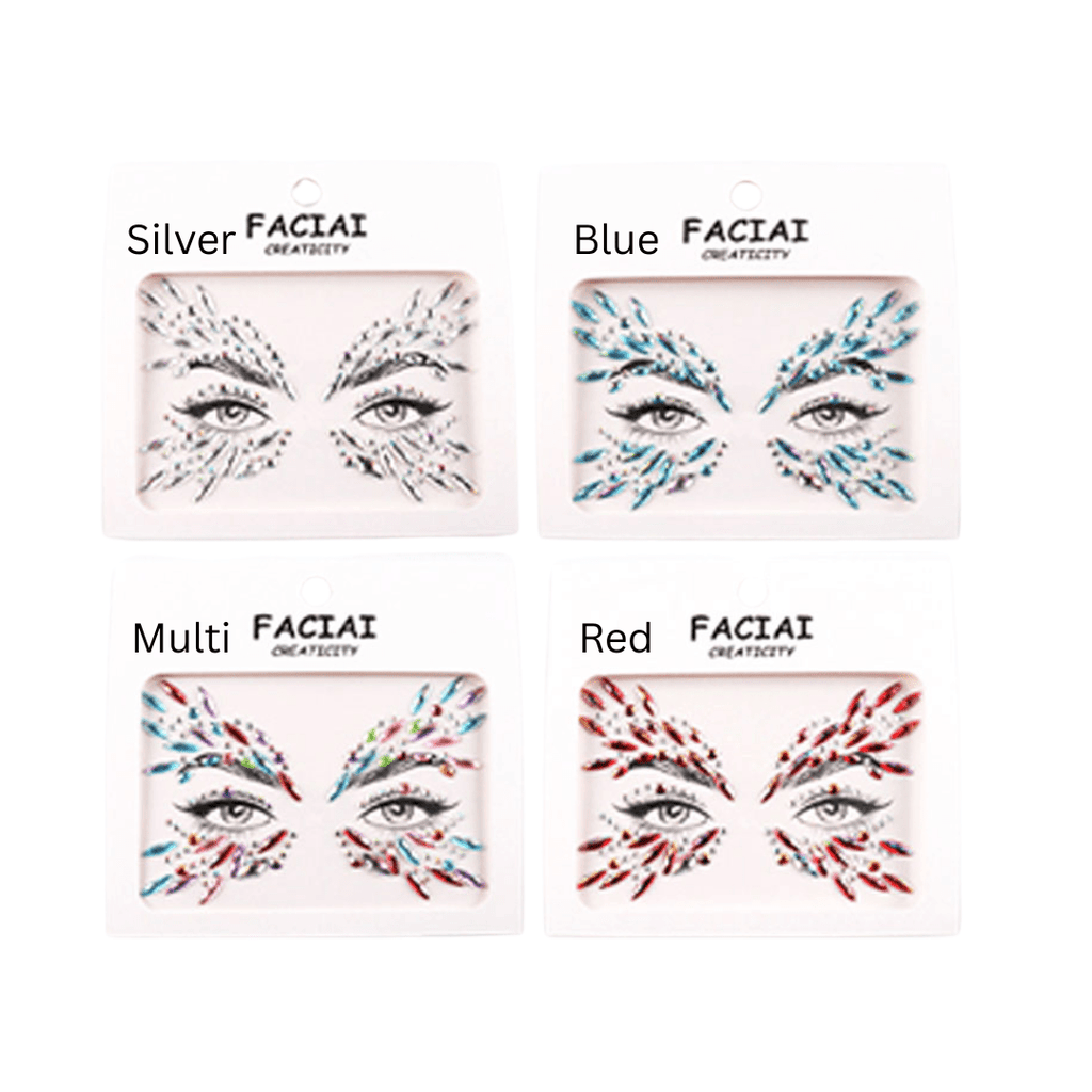 Vibrant Festival Eye Gem Face Stickers -Face Gems- Melted Glam LLC