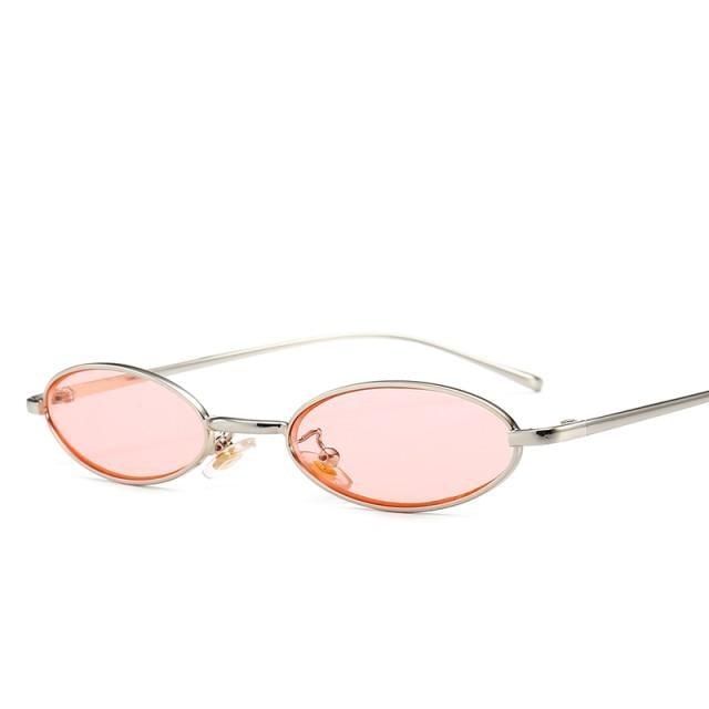 Vintage Oval Sunglasses Metal Frame Oval Sunglasses Sunglasses Retro Sunglasses For Women New Oval Shape Sunglasses For Ladies Eyewear Small Frame Sun Glasses For Women/Men Mirror -sunglasses- Melted Glam LLC