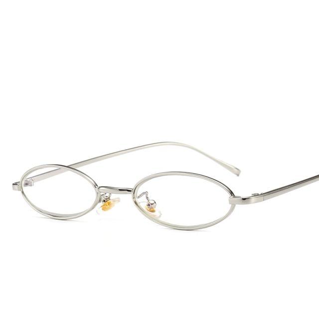 Vintage Oval Sunglasses Metal Frame Oval Sunglasses Sunglasses Retro Sunglasses For Women New Oval Shape Sunglasses For Ladies Eyewear Small Frame Sun Glasses For Women/Men Mirror -sunglasses- Melted Glam LLC