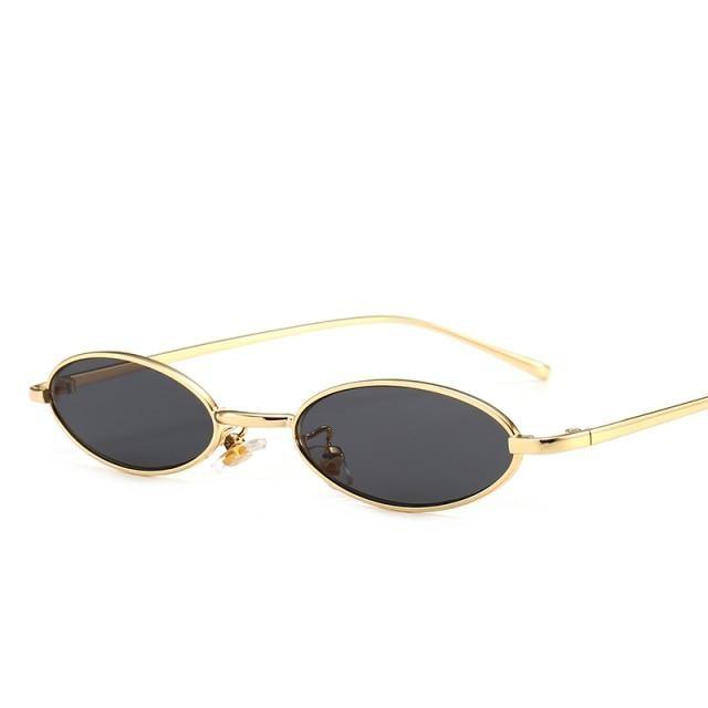 Vintage Oval Sunglasses Metal Frame Oval Sunglasses Sunglasses Retro Sunglasses For Women New Oval Shape Sunglasses For Ladies Eyewear Small Frame Sun Glasses For Women/Men Mirror -sunglasses- Melted Glam LLC