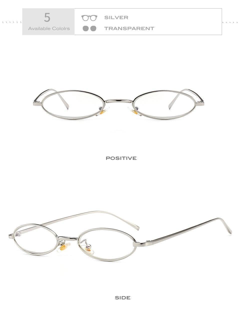 Vintage Oval Sunglasses Metal Frame Oval Sunglasses Sunglasses Retro Sunglasses For Women New Oval Shape Sunglasses For Ladies Eyewear Small Frame Sun Glasses For Women/Men Mirror -sunglasses- Melted Glam LLC