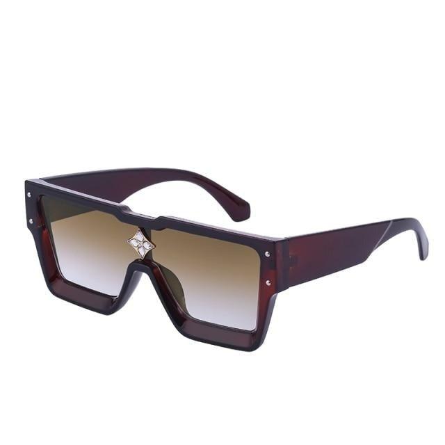 Vintage Oversized Colorful Frame Square Shape Luxury Design Sunglasses For Men Design Sunglasses For Women Oversized Square Sunglasses for Women Men -sunglasses- Melted Glam LLC