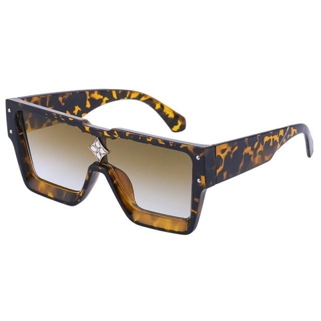 Vintage Oversized Colorful Frame Square Shape Luxury Design Sunglasses For Men Design Sunglasses For Women Oversized Square Sunglasses for Women Men -sunglasses- Melted Glam LLC