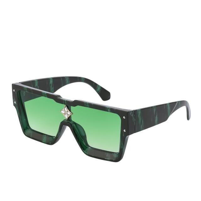 Vintage Oversized Colorful Frame Square Shape Luxury Design Sunglasses For Men Design Sunglasses For Women Oversized Square Sunglasses for Women Men -sunglasses- Melted Glam LLC