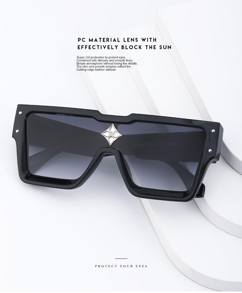 Vintage Oversized Colorful Frame Square Shape Luxury Design Sunglasses For Men Design Sunglasses For Women Oversized Square Sunglasses for Women Men -sunglasses- Melted Glam LLC