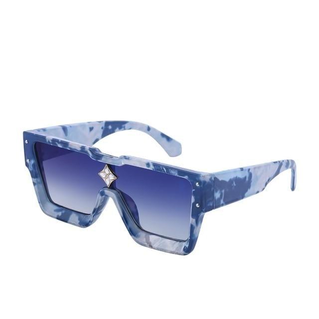 Vintage Oversized Colorful Frame Square Shape Luxury Design Sunglasses For Men Design Sunglasses For Women Oversized Square Sunglasses for Women Men -sunglasses- Melted Glam LLC