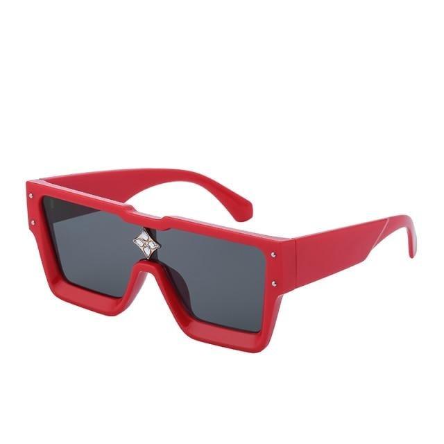 Vintage Oversized Colorful Frame Square Shape Luxury Design Sunglasses For Men Design Sunglasses For Women Oversized Square Sunglasses for Women Men -sunglasses- Melted Glam LLC