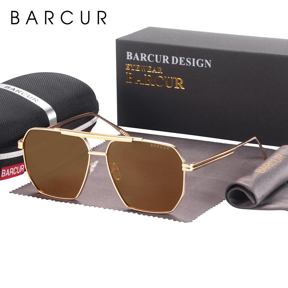 Vintage Retro Oversized BARCUR Big Frame Sunglasses for MenSun Glasses UV400 Large Vintage Retro Shades Eyewear Stevvex Sunglasses -sunglasses- Melted Glam LLC