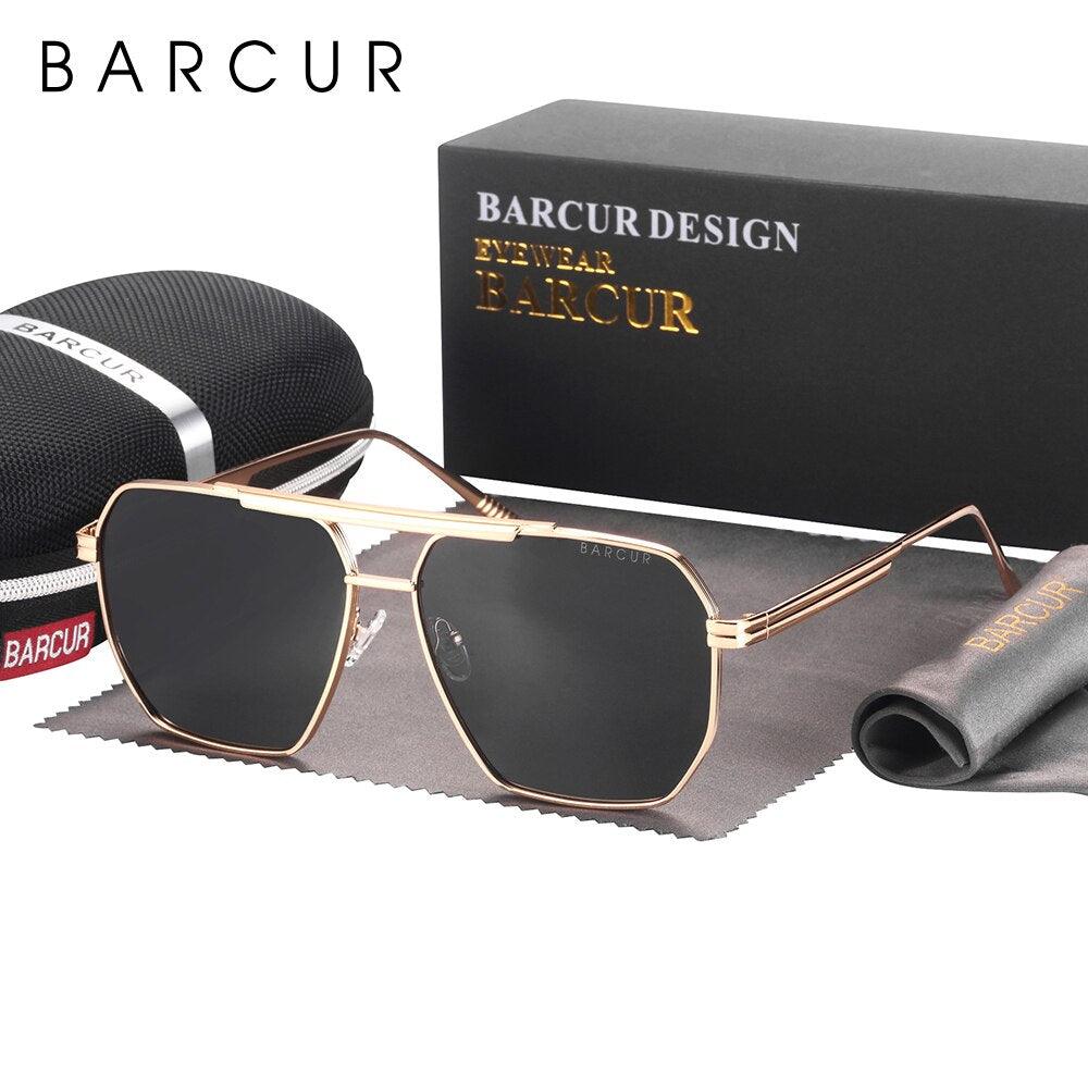 Vintage Retro Oversized BARCUR Big Frame Sunglasses for MenSun Glasses UV400 Large Vintage Retro Shades Eyewear Stevvex Sunglasses -sunglasses- Melted Glam LLC