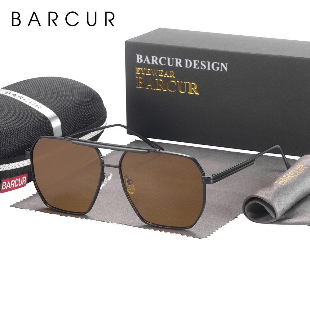 Vintage Retro Oversized BARCUR Big Frame Sunglasses for MenSun Glasses UV400 Large Vintage Retro Shades Eyewear Stevvex Sunglasses -sunglasses- Melted Glam LLC
