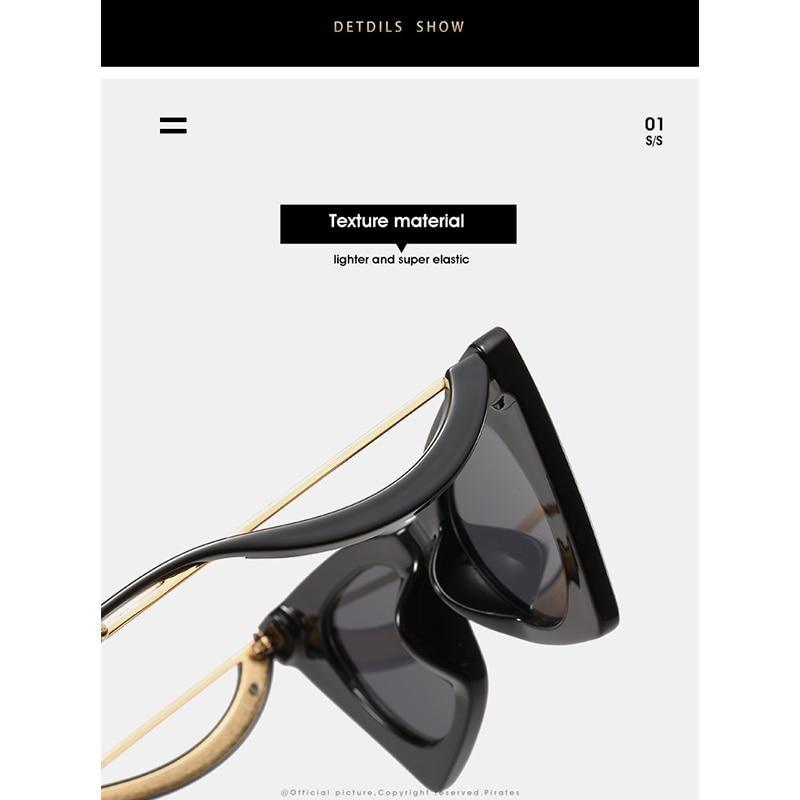 Vintage Square Cat Eye Sunglasses Women Retro Trendy Cat eye Sunglasses Classic Fashionable , Decent Personality & Wind Sunglasses In Retro Box Trending Street Style Sunglasses For Men & Women -sunglasses- Melted Glam LLC