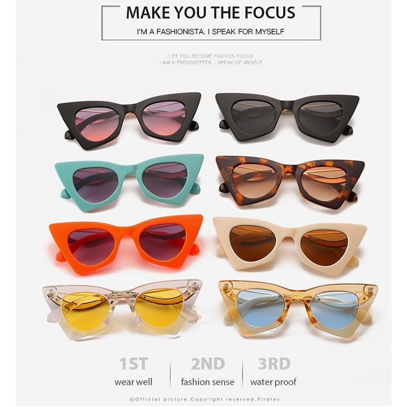Vintage Square Cat Eye Sunglasses Women Retro Trendy Cat eye Sunglasses Classic Fashionable , Decent Personality & Wind Sunglasses In Retro Box Trending Street Style Sunglasses For Men & Women -sunglasses- Melted Glam LLC