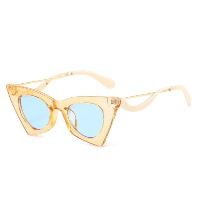 Vintage Square Cat Eye Sunglasses Women Retro Trendy Cat eye Sunglasses Classic Fashionable , Decent Personality & Wind Sunglasses In Retro Box Trending Street Style Sunglasses For Men & Women -sunglasses- Melted Glam LLC